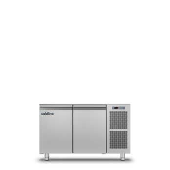 Table réfr. pos. 2 portes, avec groupe, sans plan de trav. 1300x680x860